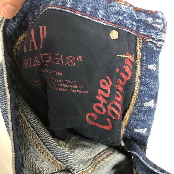Gap Cone High Button Fly Straight Jeans 28 Tall - Picture 5 of 5